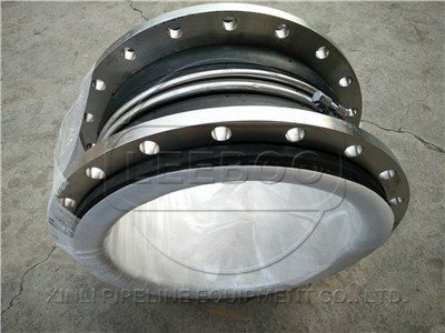 大口徑雙球體襯四氟<a href=http://www.sdcsw.cn target=_blank class=infotextkey>橡膠軟接頭</a>